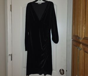 White House Black Market Black Long Sleeve Dress